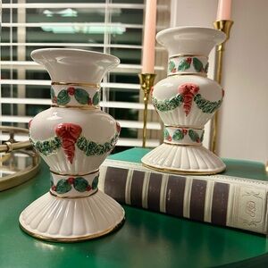 International Silver Company Vintage Christmas Candlestick Holders